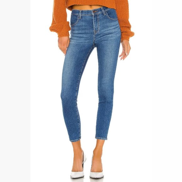 J Brand Denim - J Brand Alana High-Rise Crop Stretch Skinny Jeans in Cerulean Size 25 NWT $228
